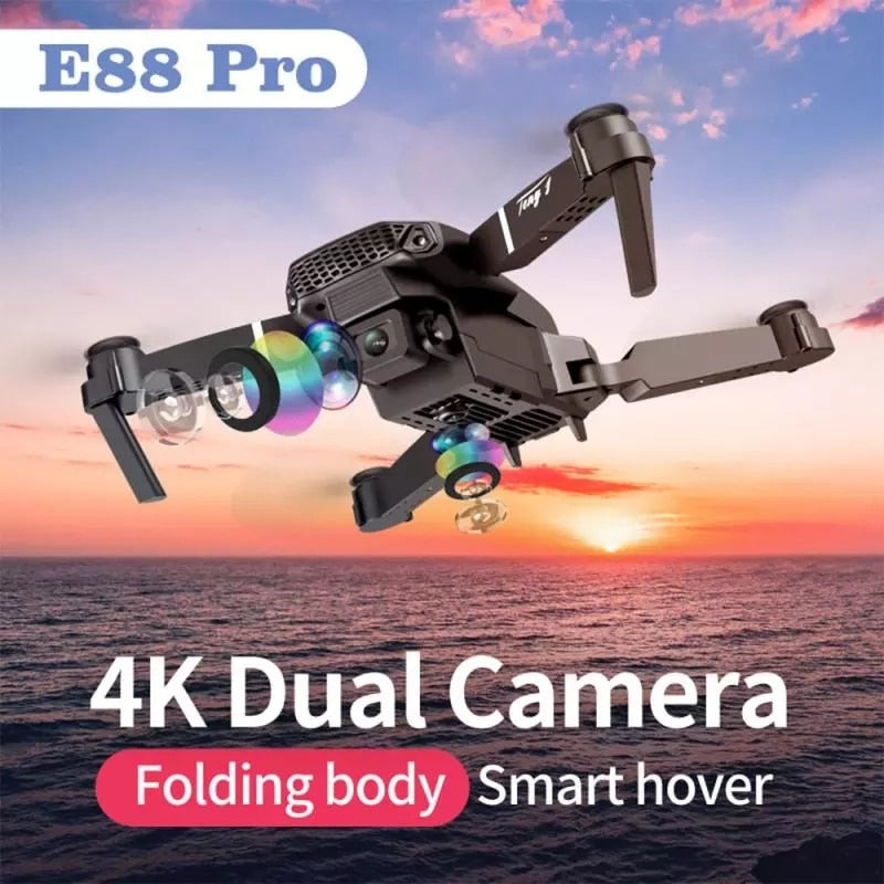 ZHENDUO E88 Pro Drone 4k Profesional HD 4k Rc Airplane Dual-Camera Wide-Angle Head Remote Quadcopter Airplane Toy Helicopter